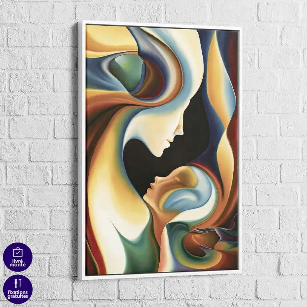 Tableau Moderne L’amour Eternel 40x60cm / Cadre Blanc Tableau moderne