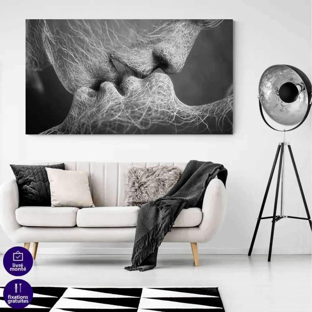Tableau Moderne Le Kiss - Montableaudeco