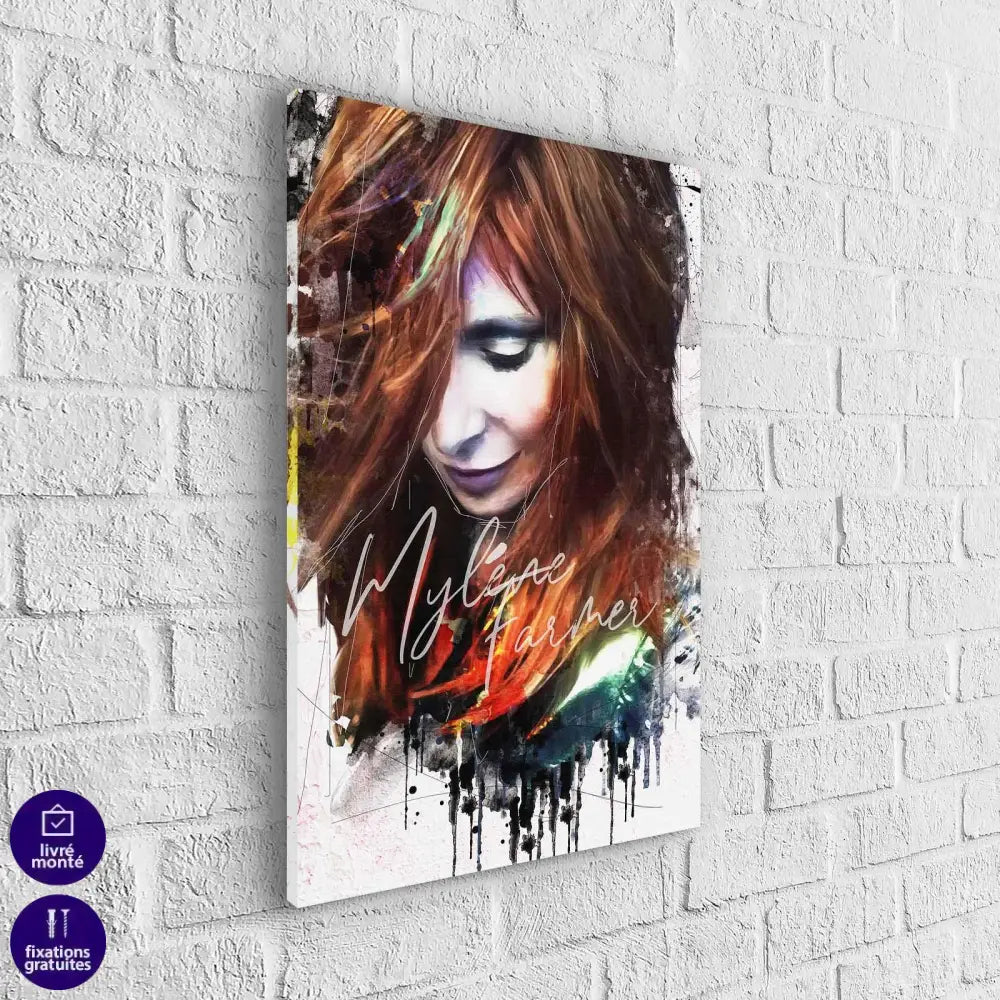 Tableau Mylène Farmer Besoin d'amour - Montableaudeco