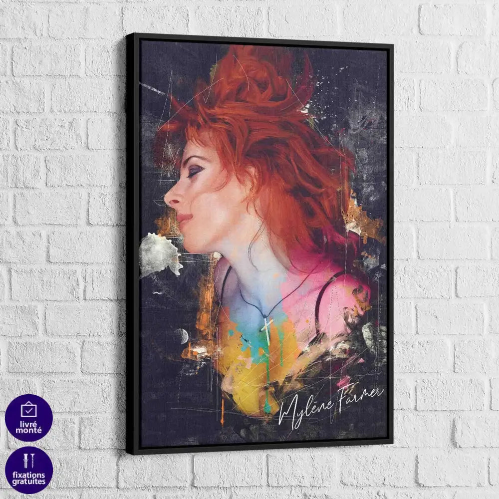 Tableau Mylène Farmer J'ai rêvé qu'on pouvait s'aimer - Montableaudeco