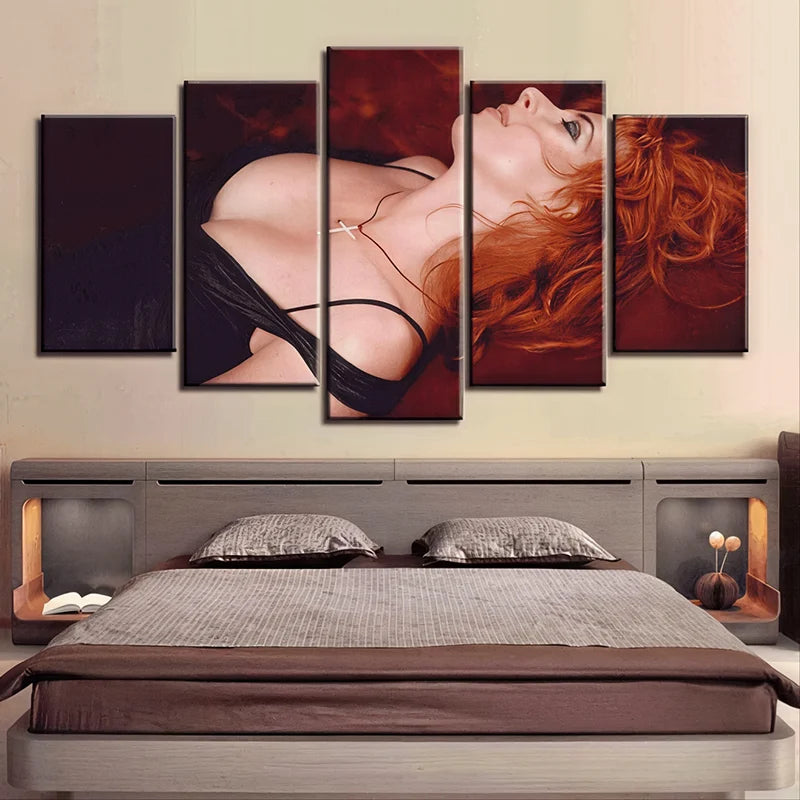 Tableau Mylene farmer 5 panneaux