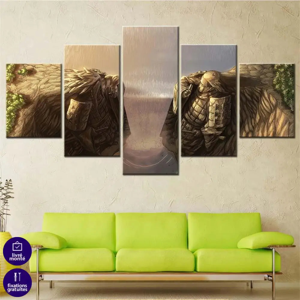 Tableau Naruto 5 Parties Les Chutes - Montableaudeco