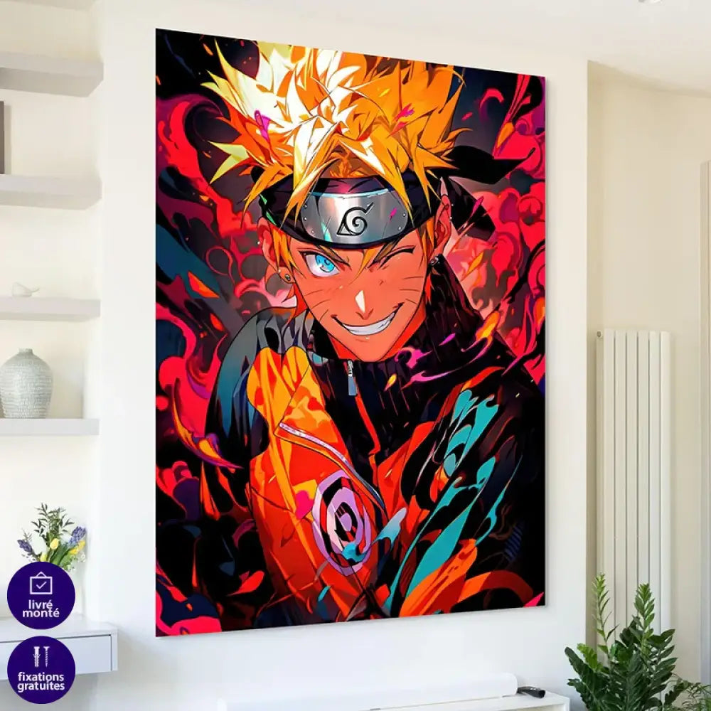 déco manga Naruto style pop art énergétique