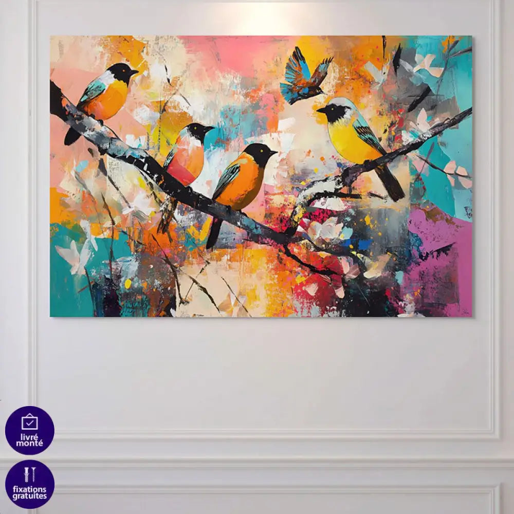 Tableau Oiseau Sur la Branche 1