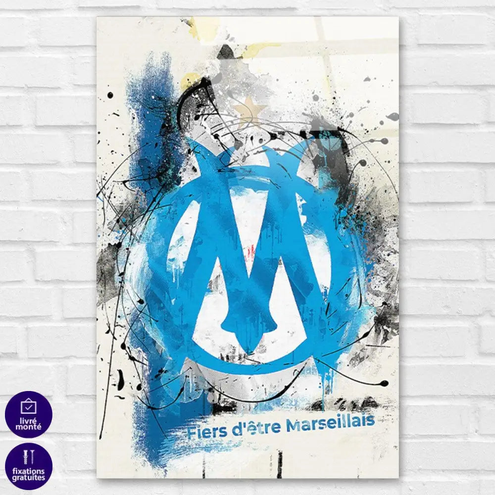 Tableau Olympique de Marseille Street Graffiti - Montableaudeco