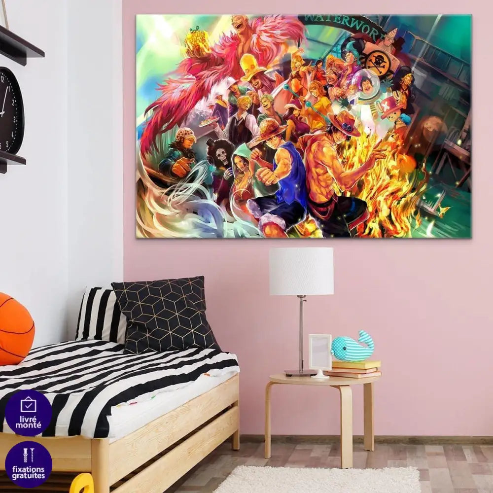 Tableau One Piece Luffy and Friends - Montableaudeco