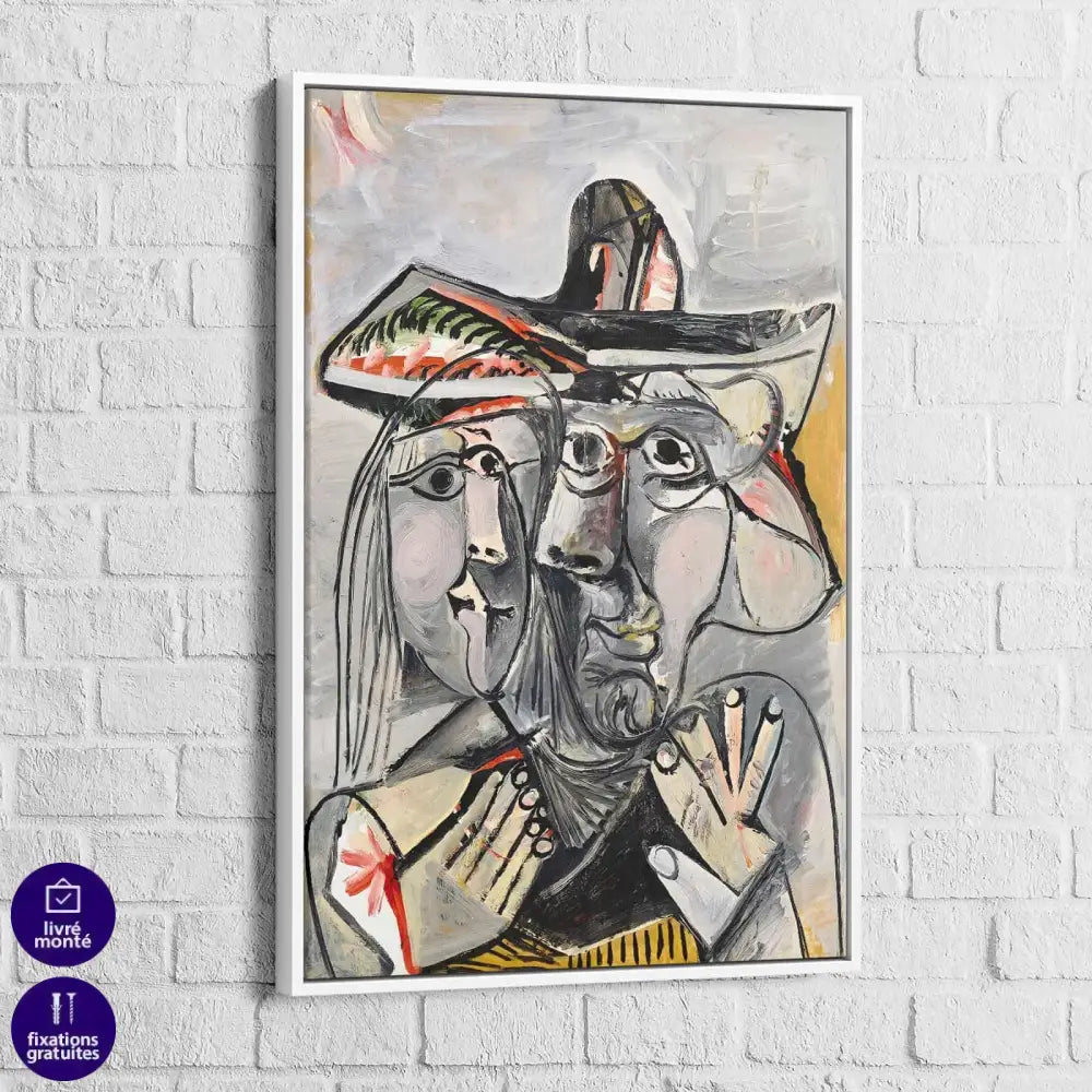 Tableau Pablo Picasso Homme et femme - Montableaudeco