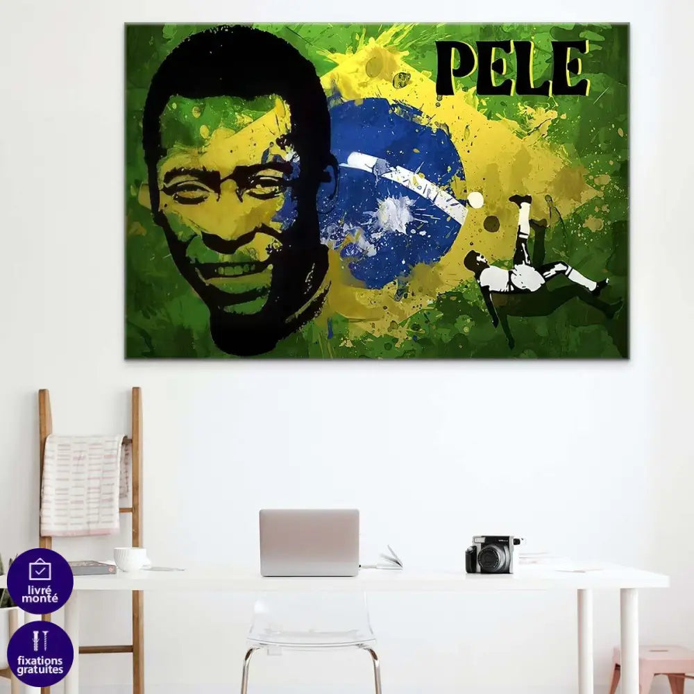 Tableau Pelé Le Roi - Montableaudeco