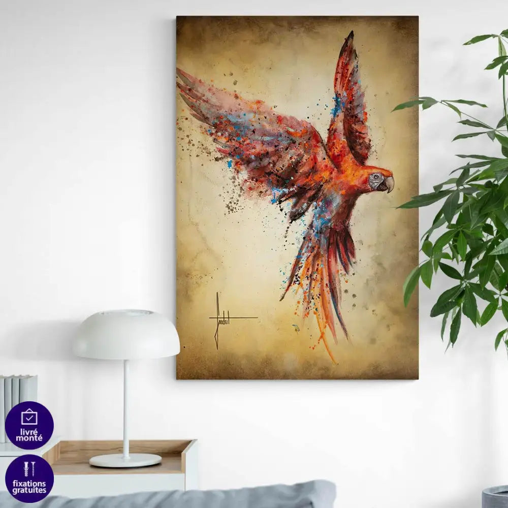 Tableau Perroquet Coloré - Montableaudeco