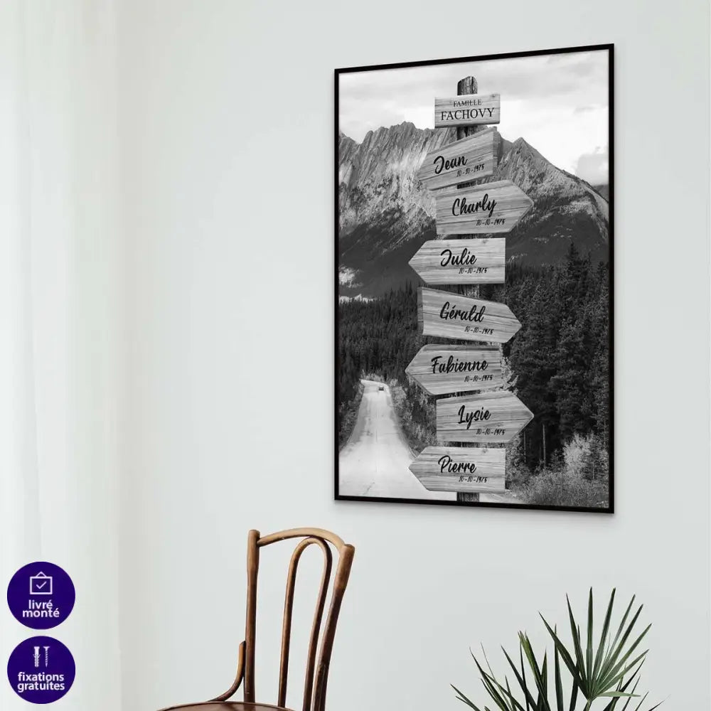 Tableau Personnalisé Famille Le Bois - Montableaudeco