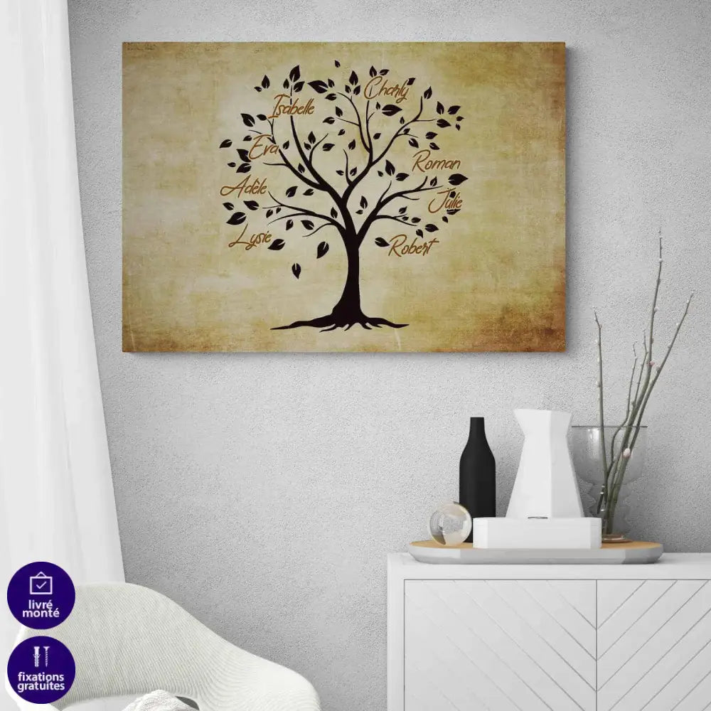 Tableau Personnalisé Prénoms l'Arbre de Vie - Montableaudeco