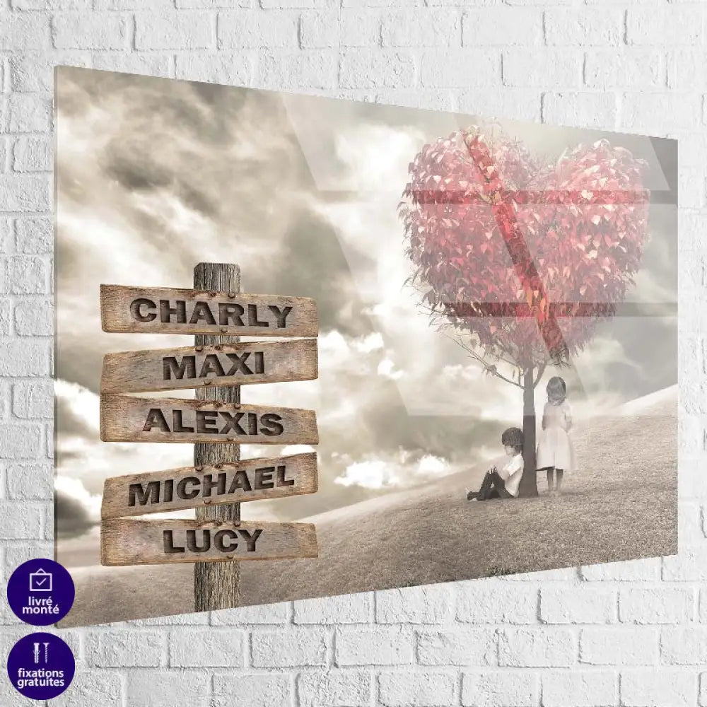 Tableau Personnalisé Prénoms Les Enfants Plexi