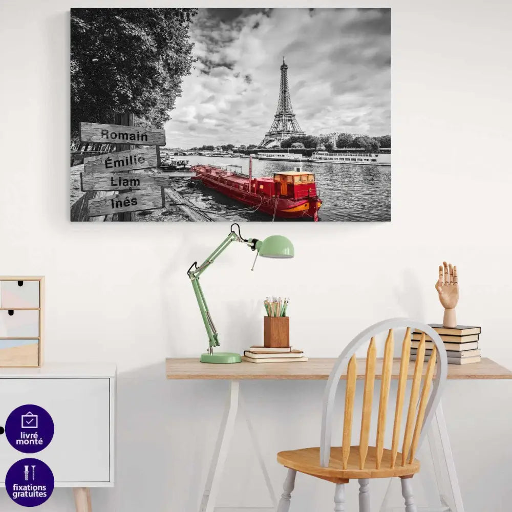 Tableau Personnalisé Prénoms Paris - Montableaudeco