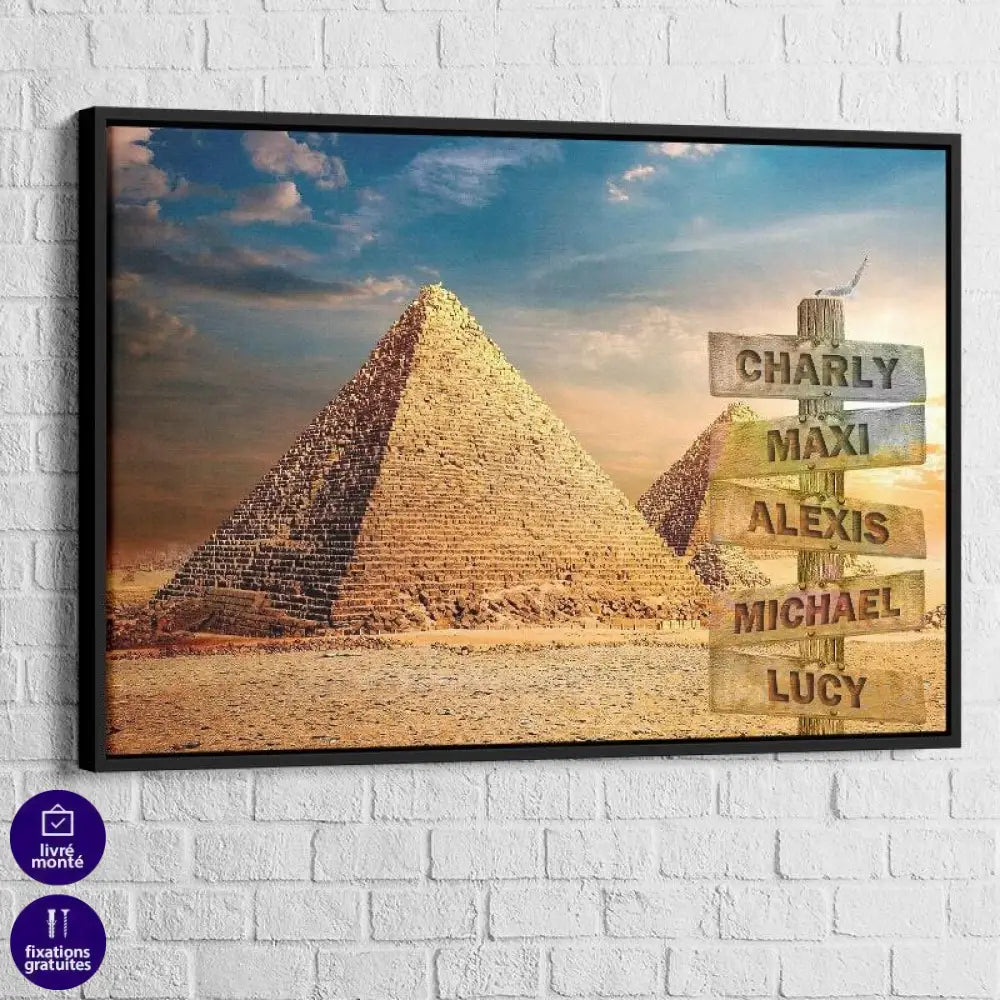 Tableau Personnalisé Prénoms Pyramide - Montableaudeco