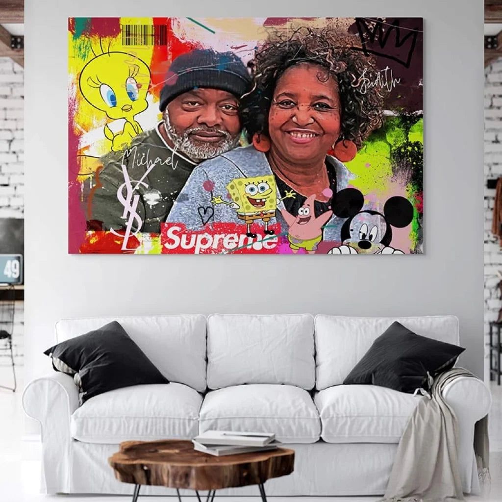 Tableau Personnalisé Street Art Pop 40x60cm / Toile tendue sur châssis Toile Imprimée