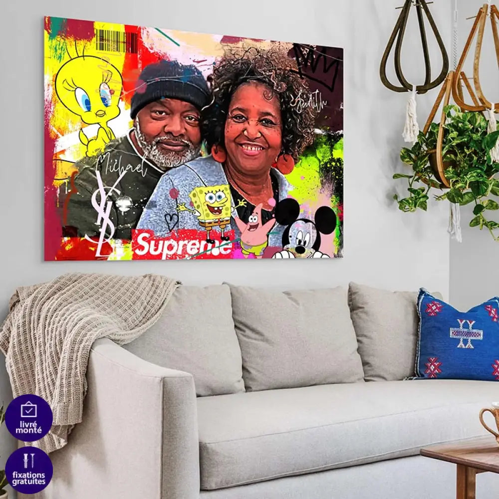 Tableau Personnalisé Street Art Pop Toile Imprimée