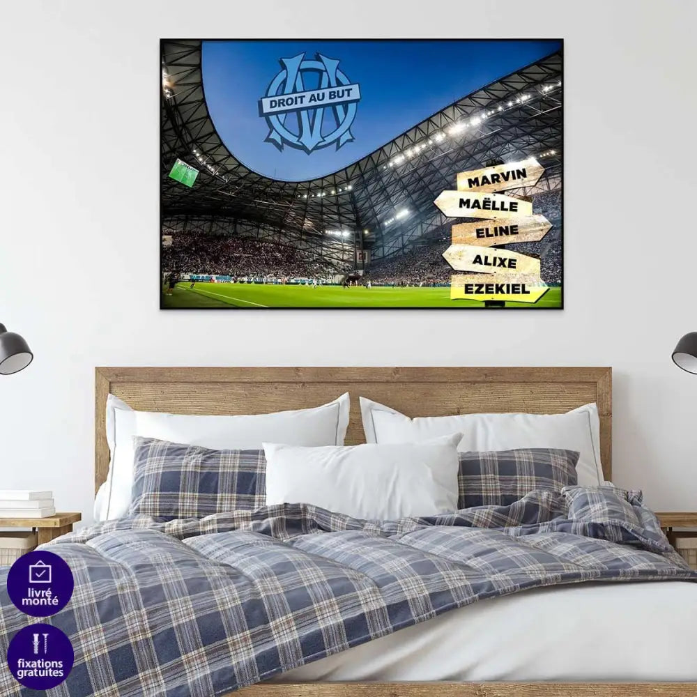 Tableau Personnalisé Supporter OM - Montableaudeco