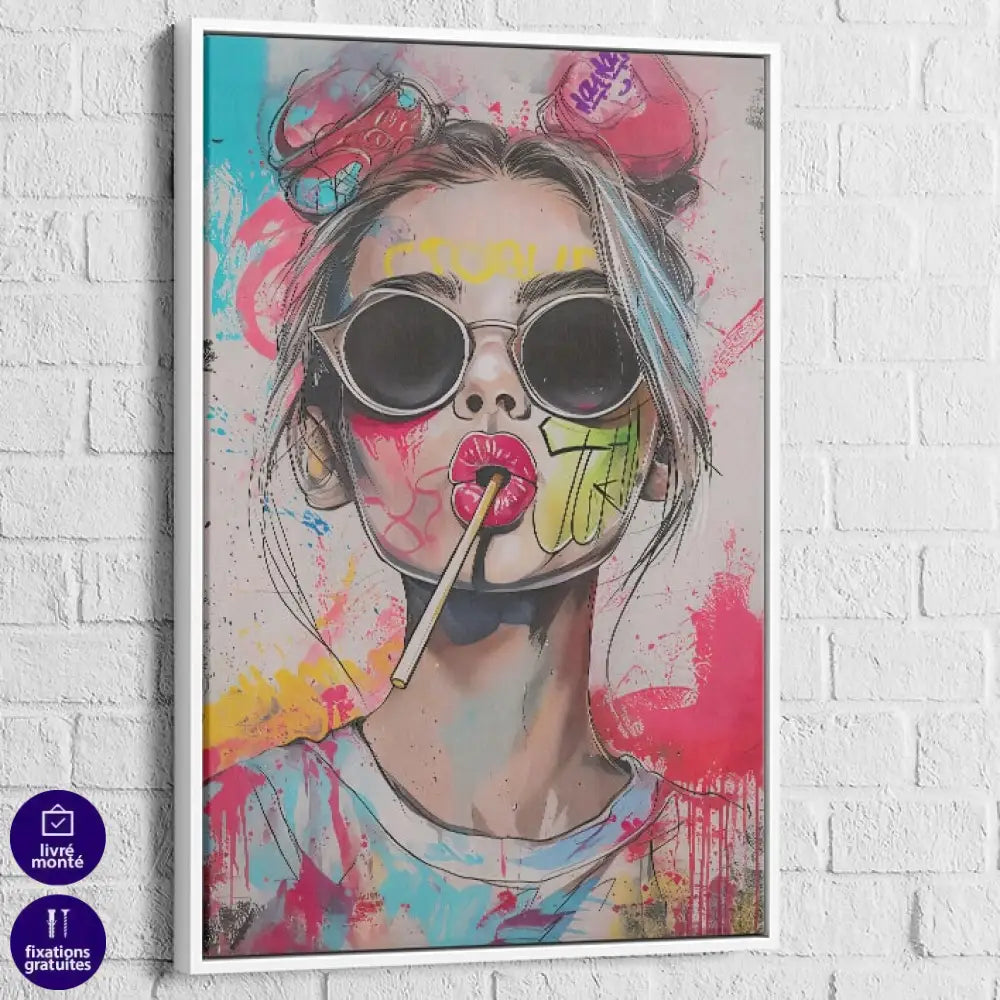 Affiche design femme rebelle style urbain contemporain