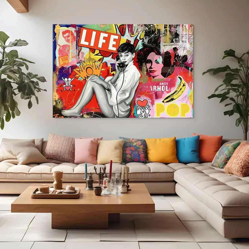 tableau pop culture femme rétro