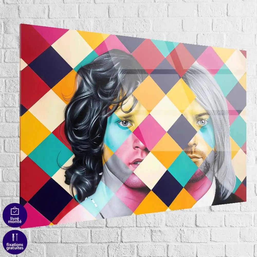 Tableau Pop Art Visages en Fusion Tableau Pop Art