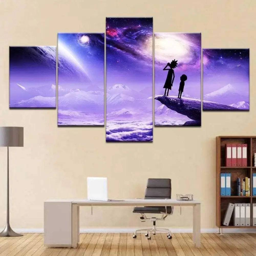 Tableau Rick et Morty Montagne des Neiges - Montableaudeco