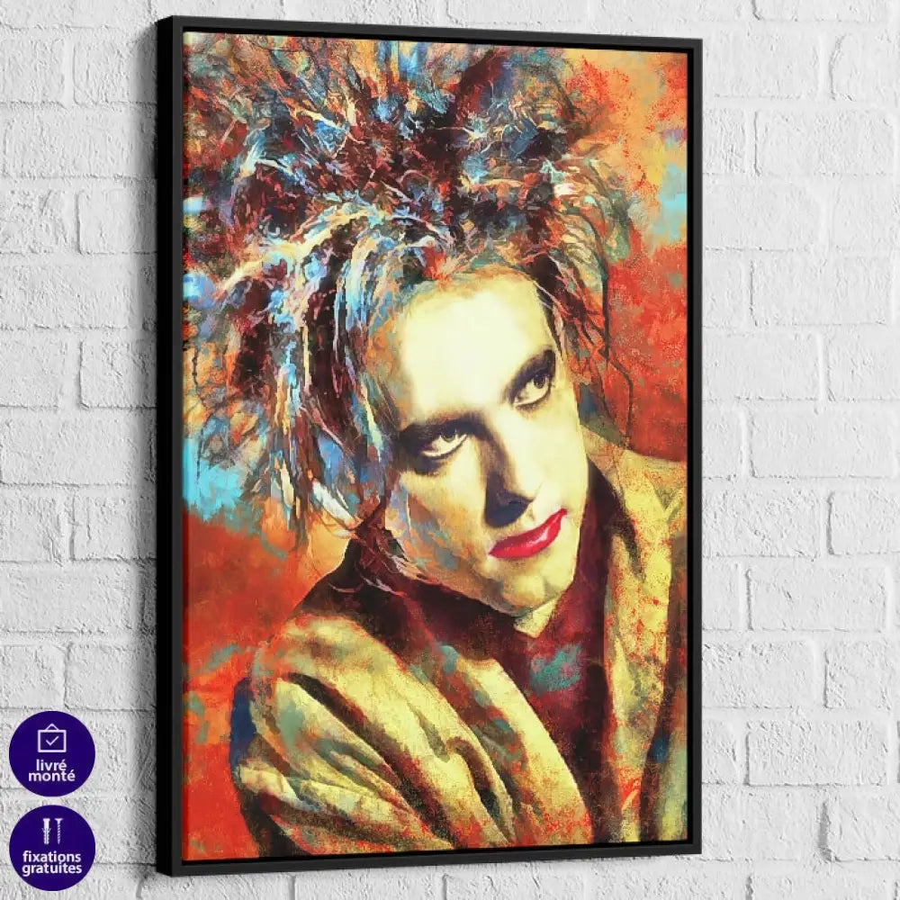 Tableau Robert Smith Mélancolie Éternelle 40x60cm / Cadre Noir Tableau Éléphant