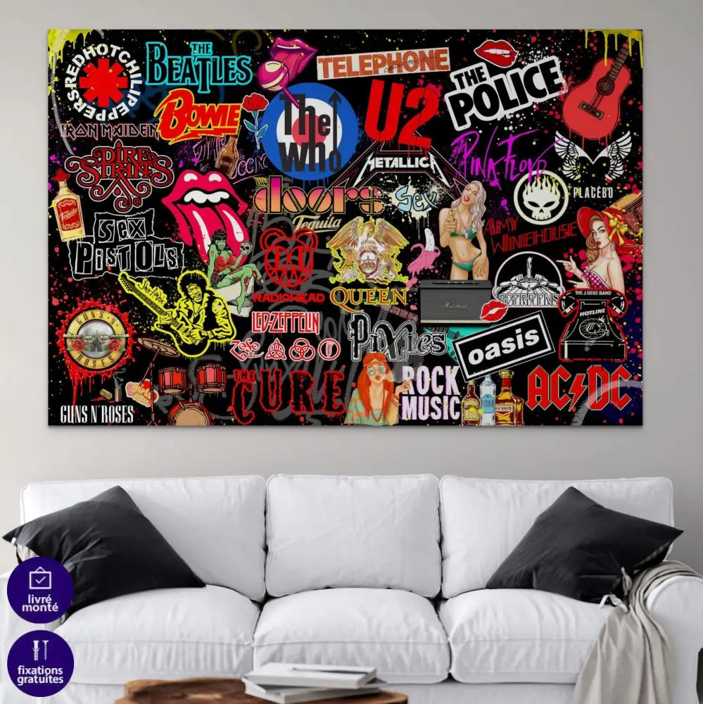 Tableau Rock Bands - Montableaudeco