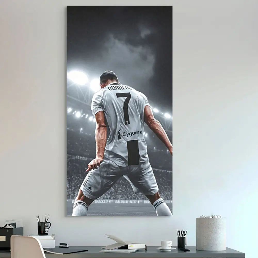 Tableau Ronaldo La Puissance du N°7 Tableau Sport