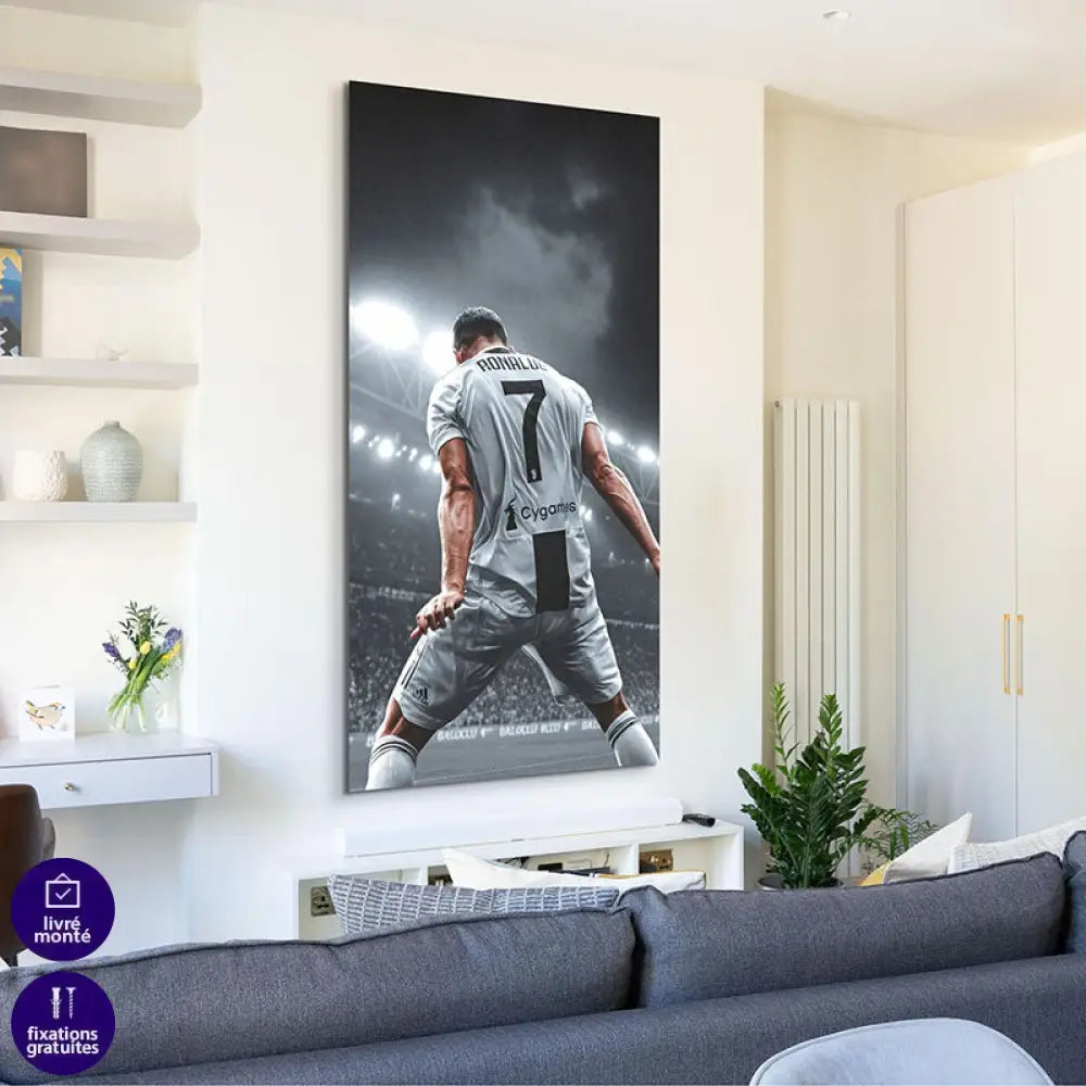 Tableau Ronaldo La Puissance du N°7 Tableau Sport
