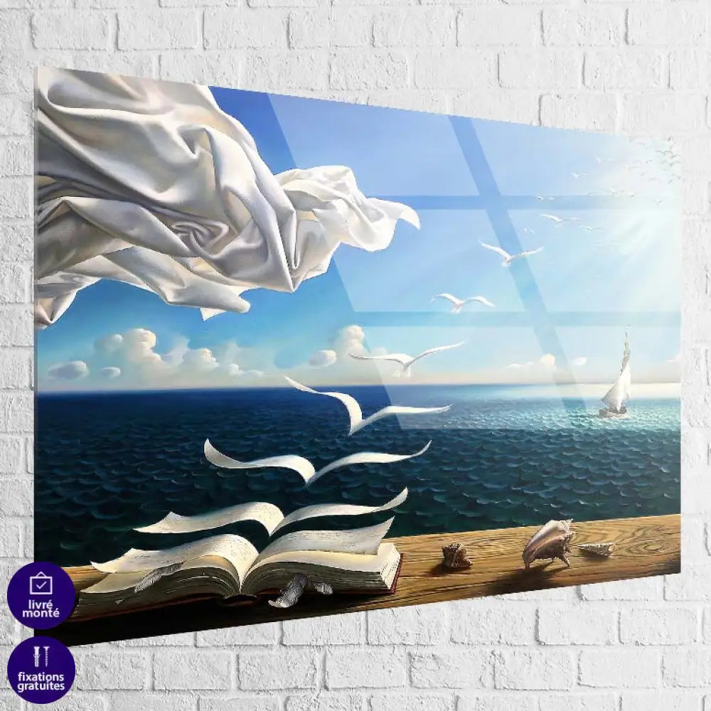 Tableau Salvador Dali L’île aux oiseaux 40x60cm / Plexiglas Tableau Salvador dali