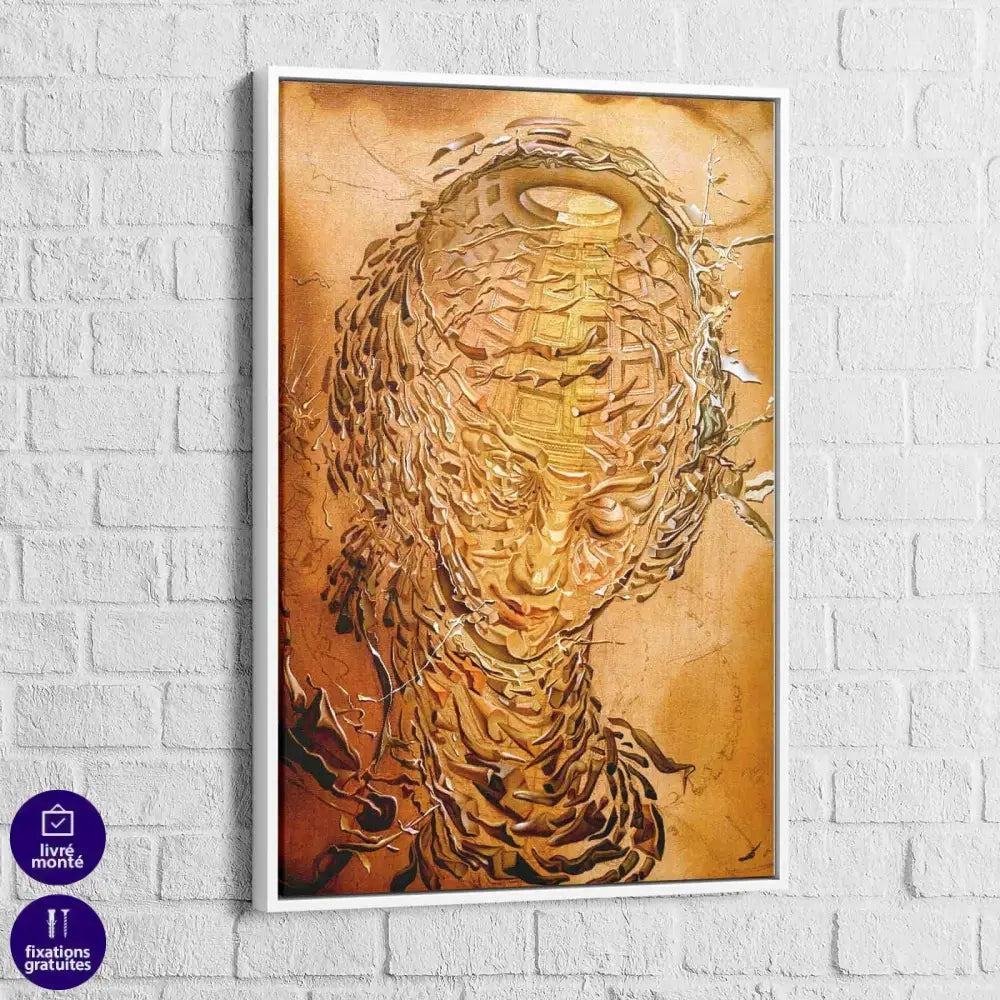 Tableau Salvador Dali Tête Raphaélesque éclatée - Montableaudeco