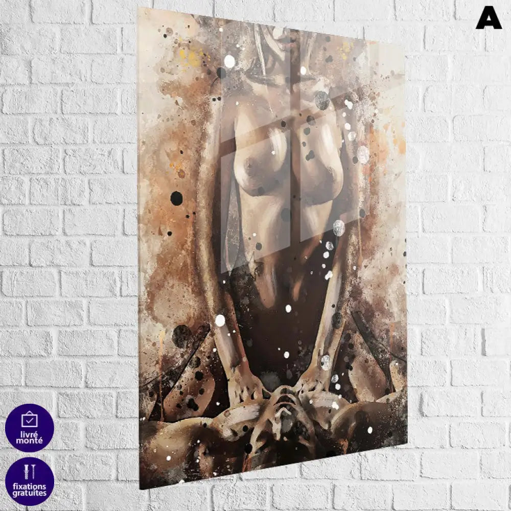 tableau sexy corps en mouvement plexiglas