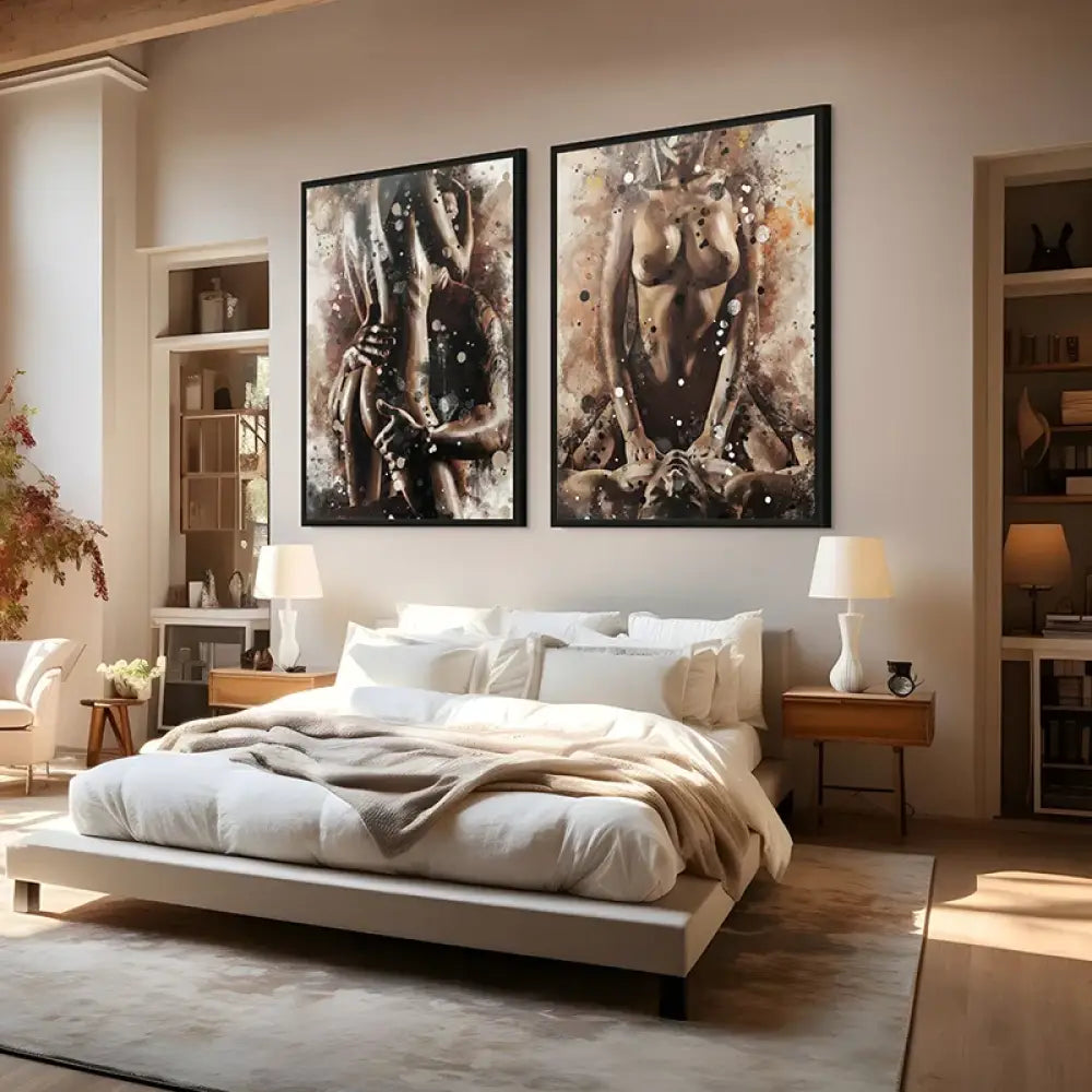 tableau sexy corps en mouvement nu artistique