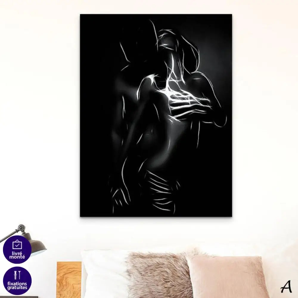 Tableau Sexy Le Noir et Blanc 2 Pièces - Montableaudeco