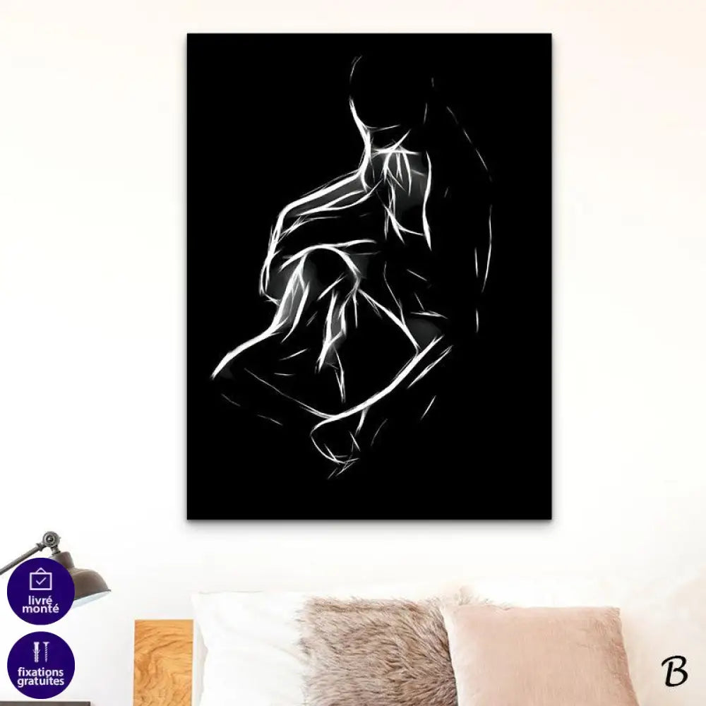 Tableau Sexy Le Noir et Blanc 2 Pièces - Montableaudeco