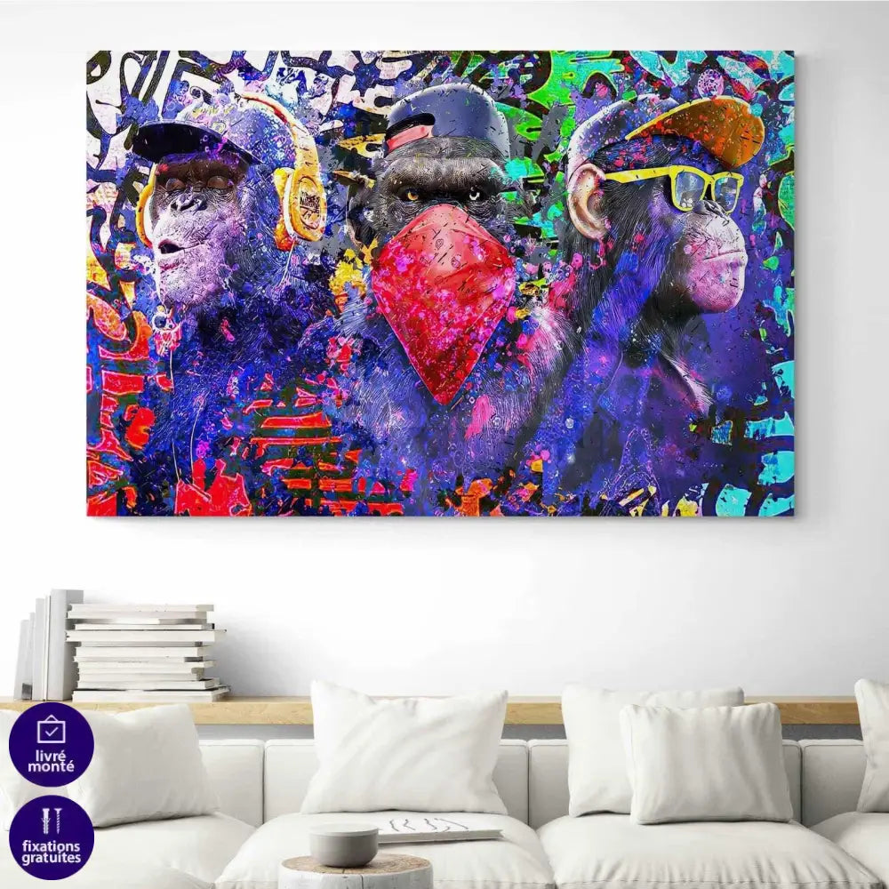 Tableau Singe Gangsta - Montableaudeco
