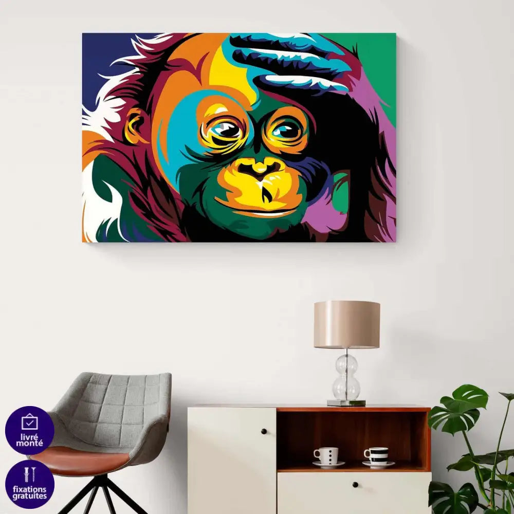 Tableau Singe Pop - Montableaudeco