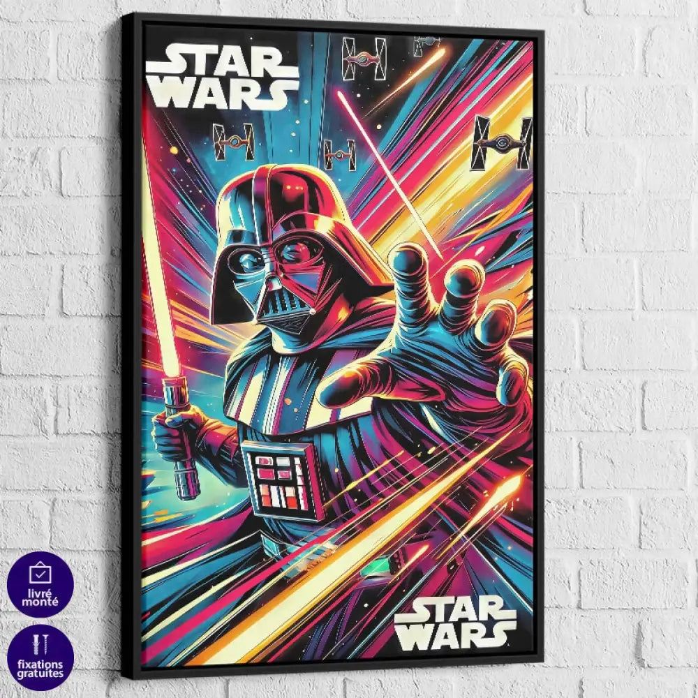 Tableau star wars Dark Vador Original 80 – version cadre noir