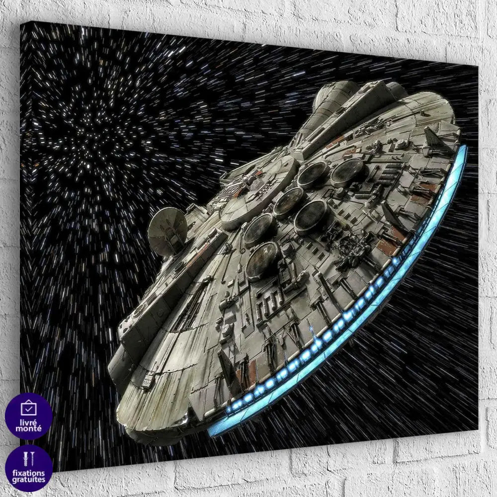 Tableau Star Wars Le Faucon Millénium - Montableaudeco