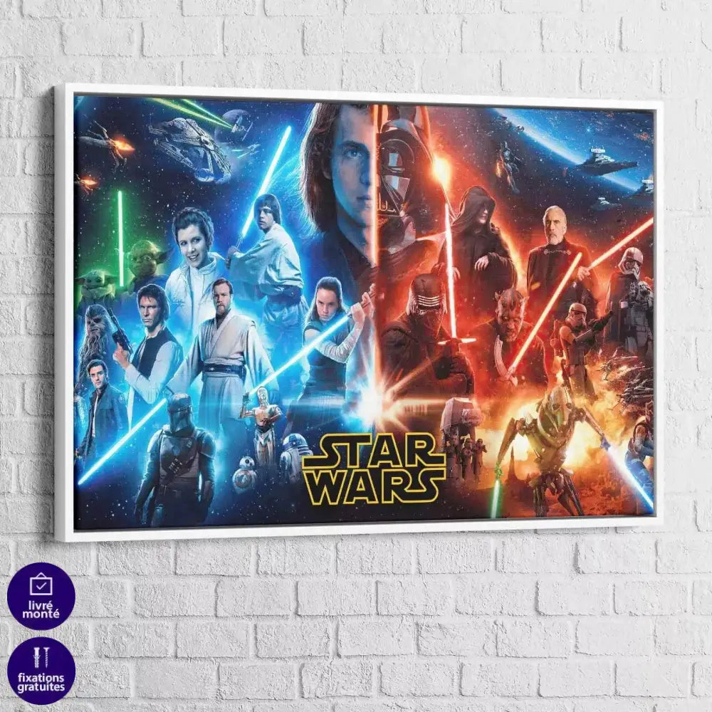 Tableau Star Wars Les Films - Montableaudeco