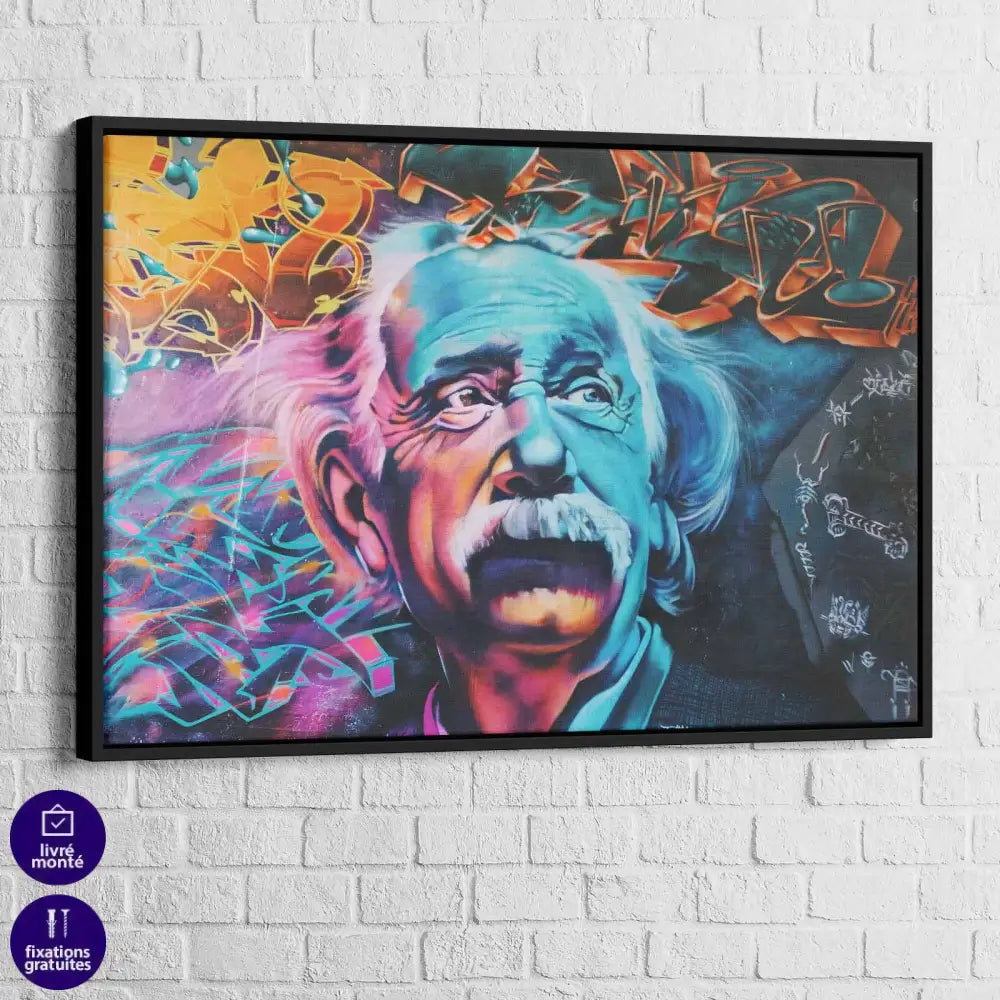 Tableau Street Art Albert Einstein La Pensée - Montableaudeco