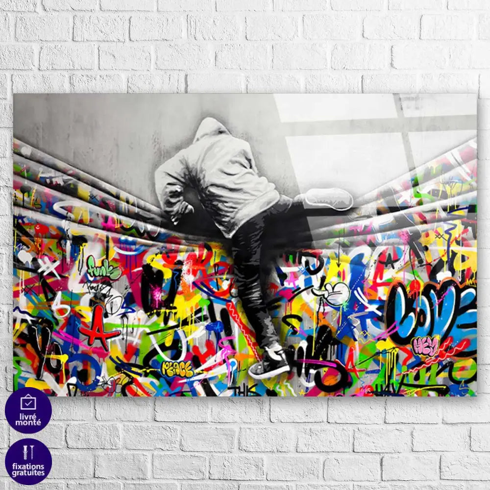 Tableau Street Art Banksy Le Mur - Montableaudeco