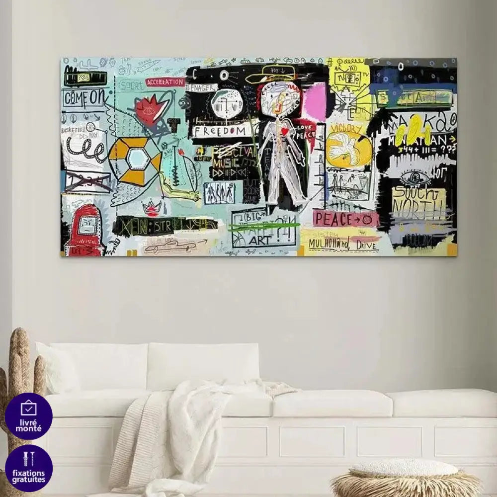 Tableau Street Art Basquiat In Italia - Montableaudeco