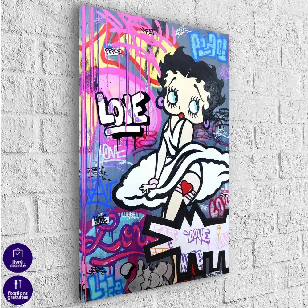 Tableau Street Art Betty Boop - Montableaudeco