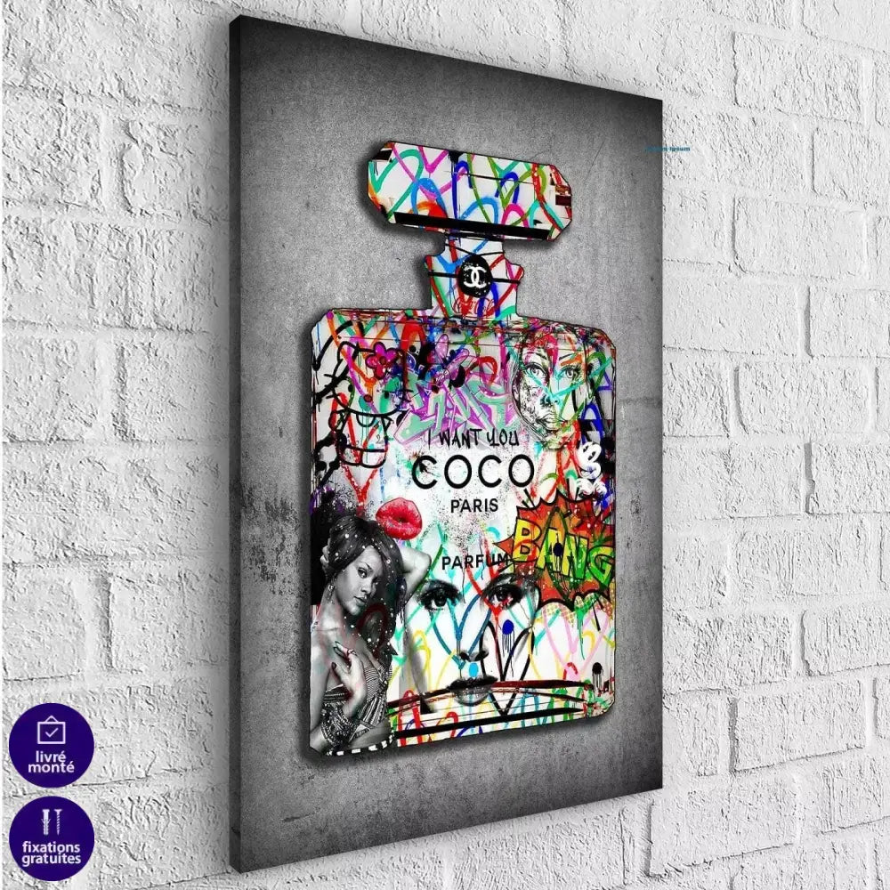 Tableau Street Art Chanel I Want You - Montableaudeco