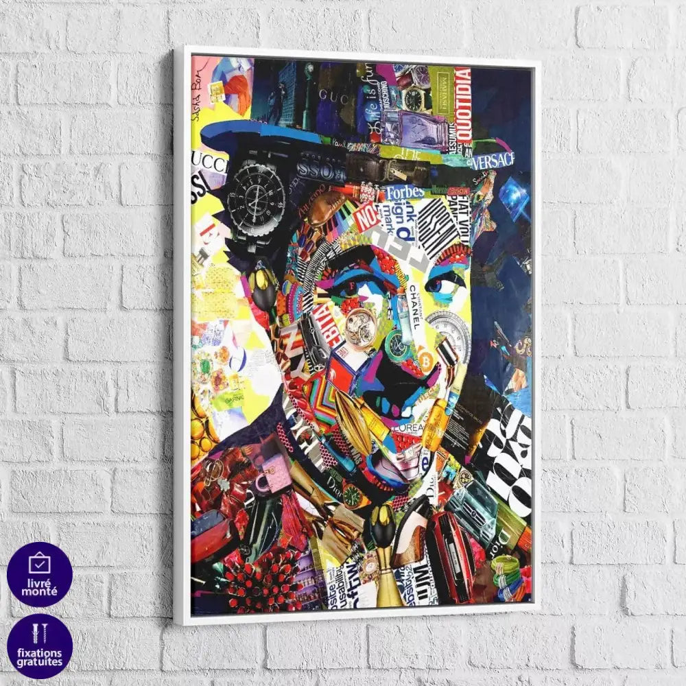 Tableau Street Art Charlie est Fashion - Montableaudeco