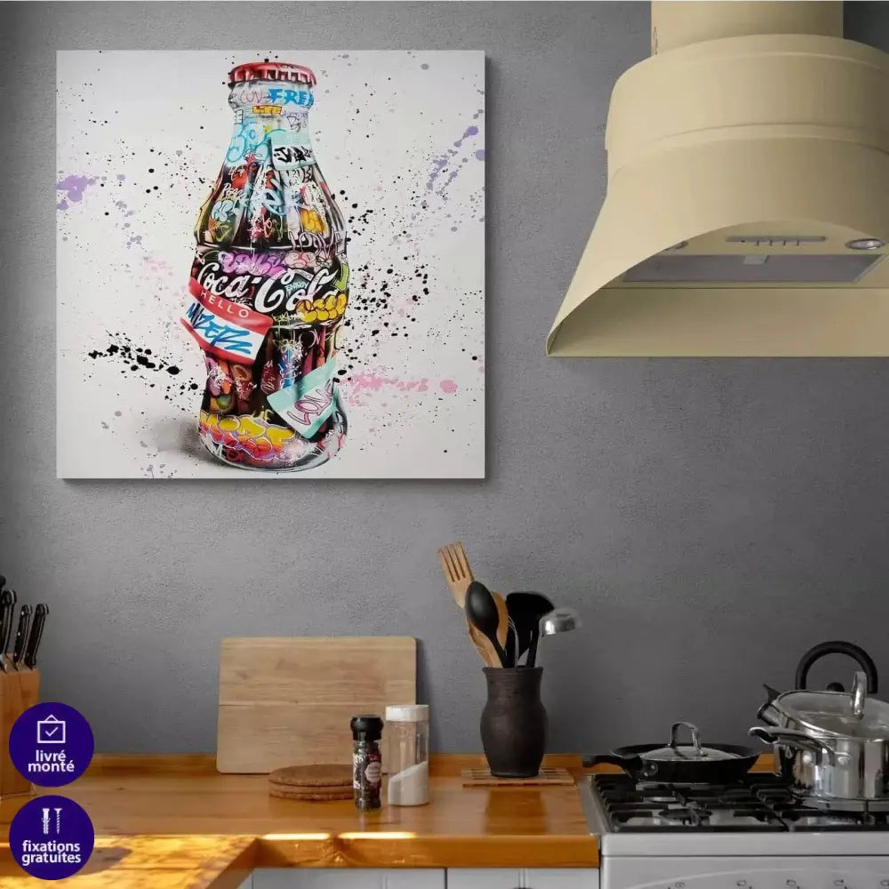 Tableau Street Art Coca Cola - Montableaudeco