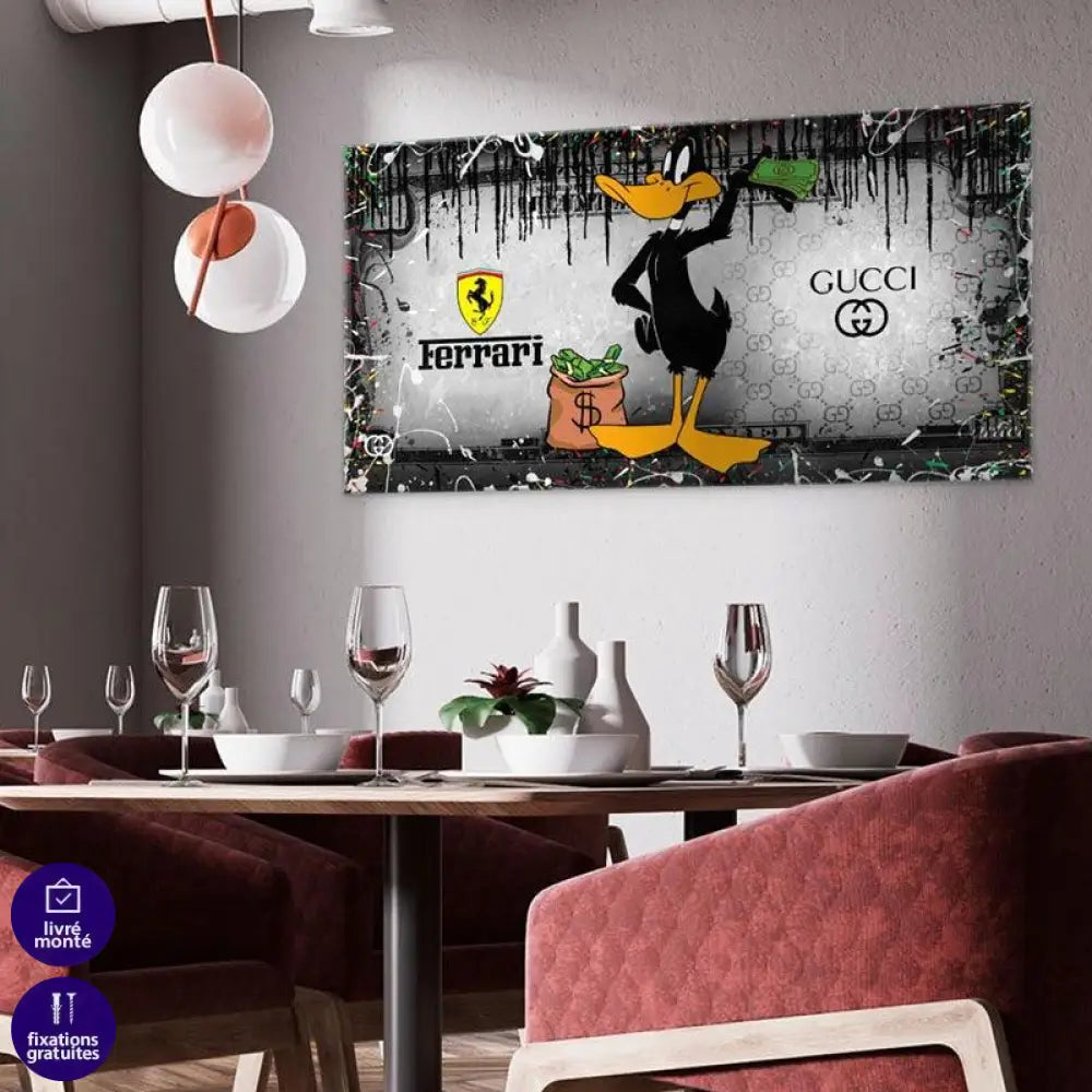 Tableau Street Art Daffy Ferrari - Montableaudeco