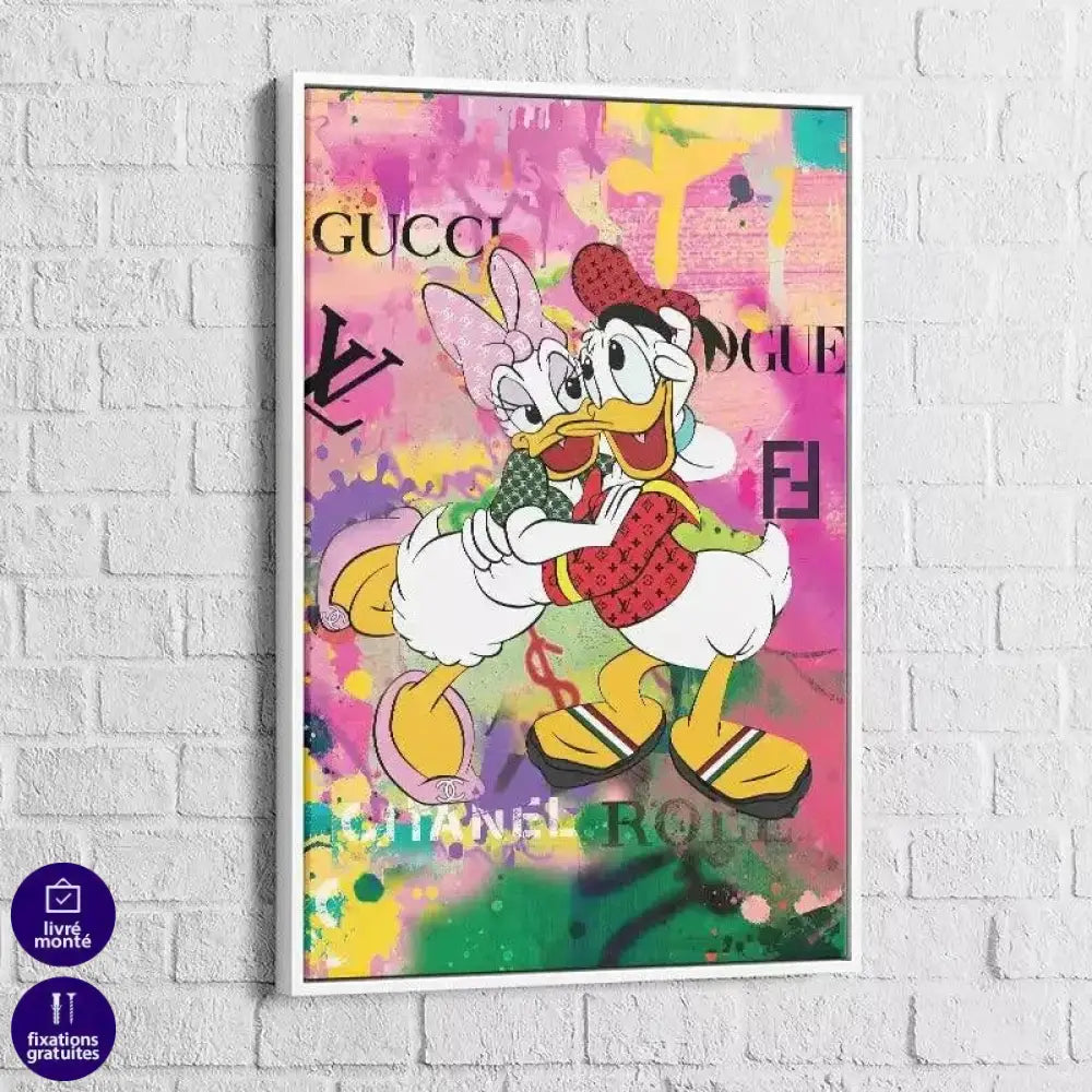 Tableau Street Art Donald et Daisy - Montableaudeco