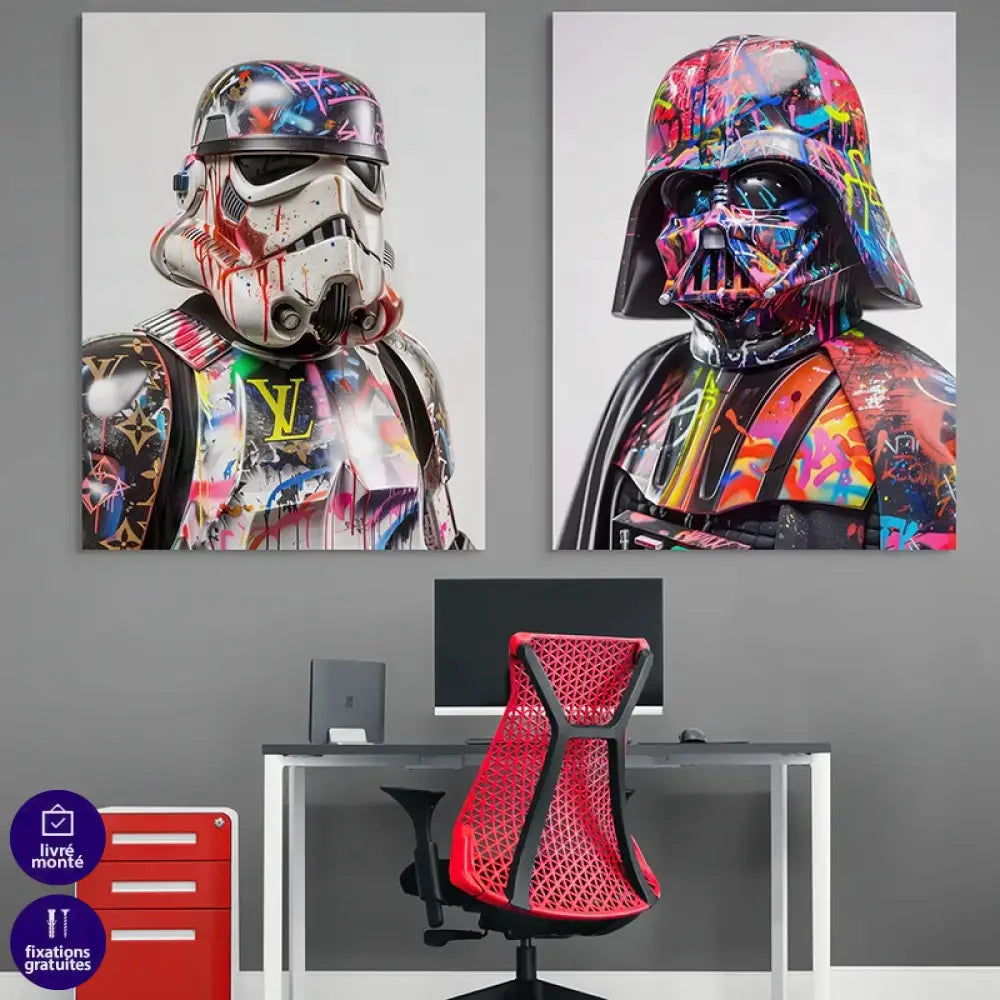 décoration murale Star Wars style graffiti luxe